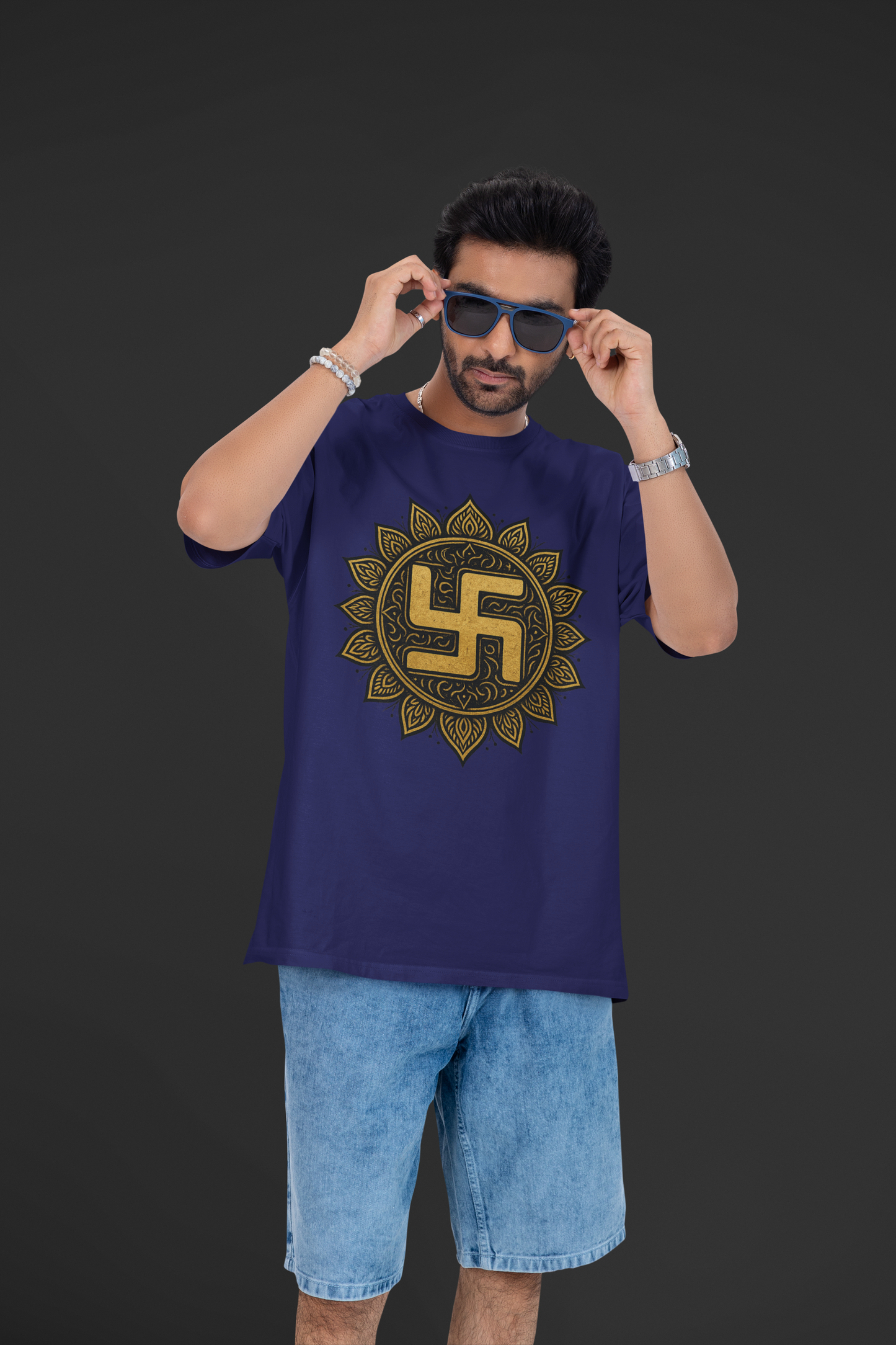 Swastik Mandala T-Shirt – Sacred Symbol Streetwear