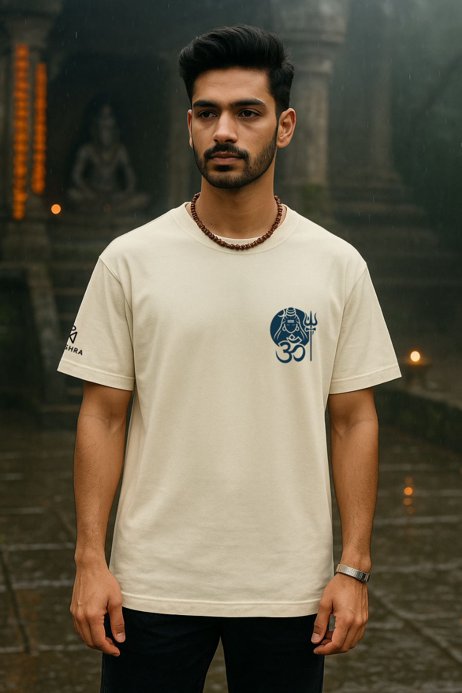Trishul ॐ T-Shirt – Sacred Symbol Streetwear