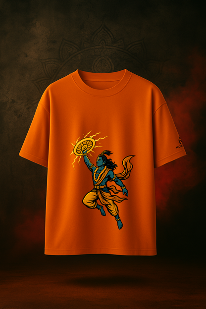 🔱 Krishna Chakra Disc Tee | Divine Icons Collection