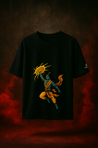 🔱 Krishna Chakra Disc Tee | Divine Icons Collection