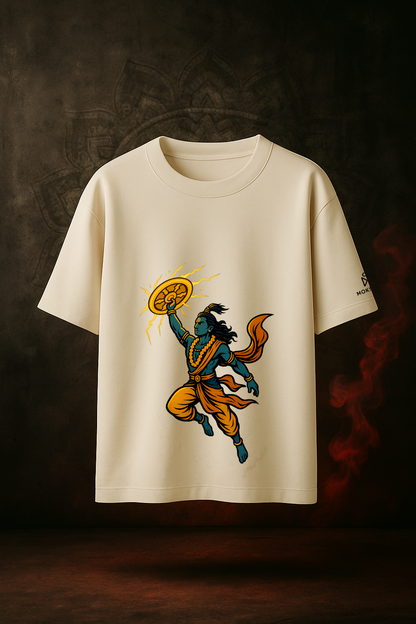 🔱 Krishna Chakra Disc Tee | Divine Icons Collection