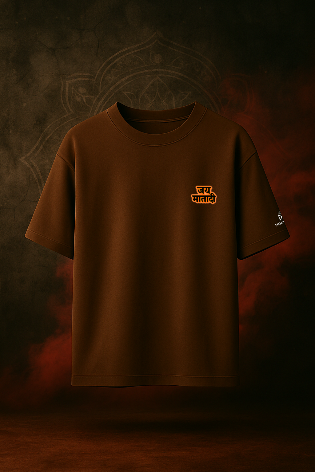 Shakti Glow Tee – जय मातादी + Durga Silhouette
