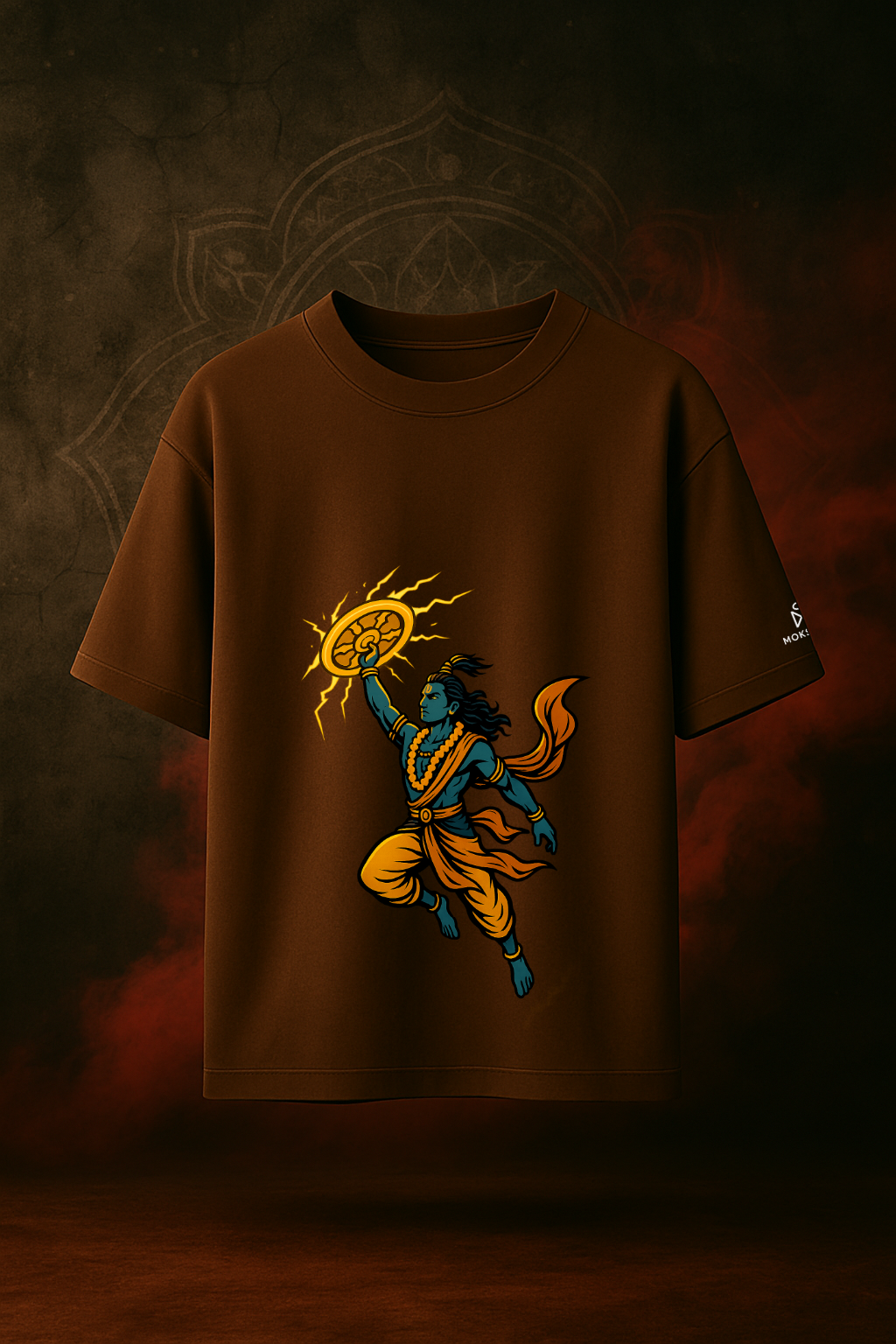 🔱 Krishna Chakra Disc Tee | Divine Icons Collection