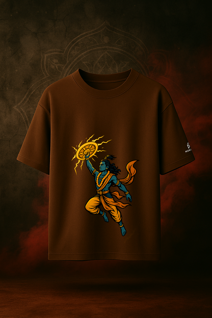 🔱 Krishna Chakra Disc Tee | Divine Icons Collection