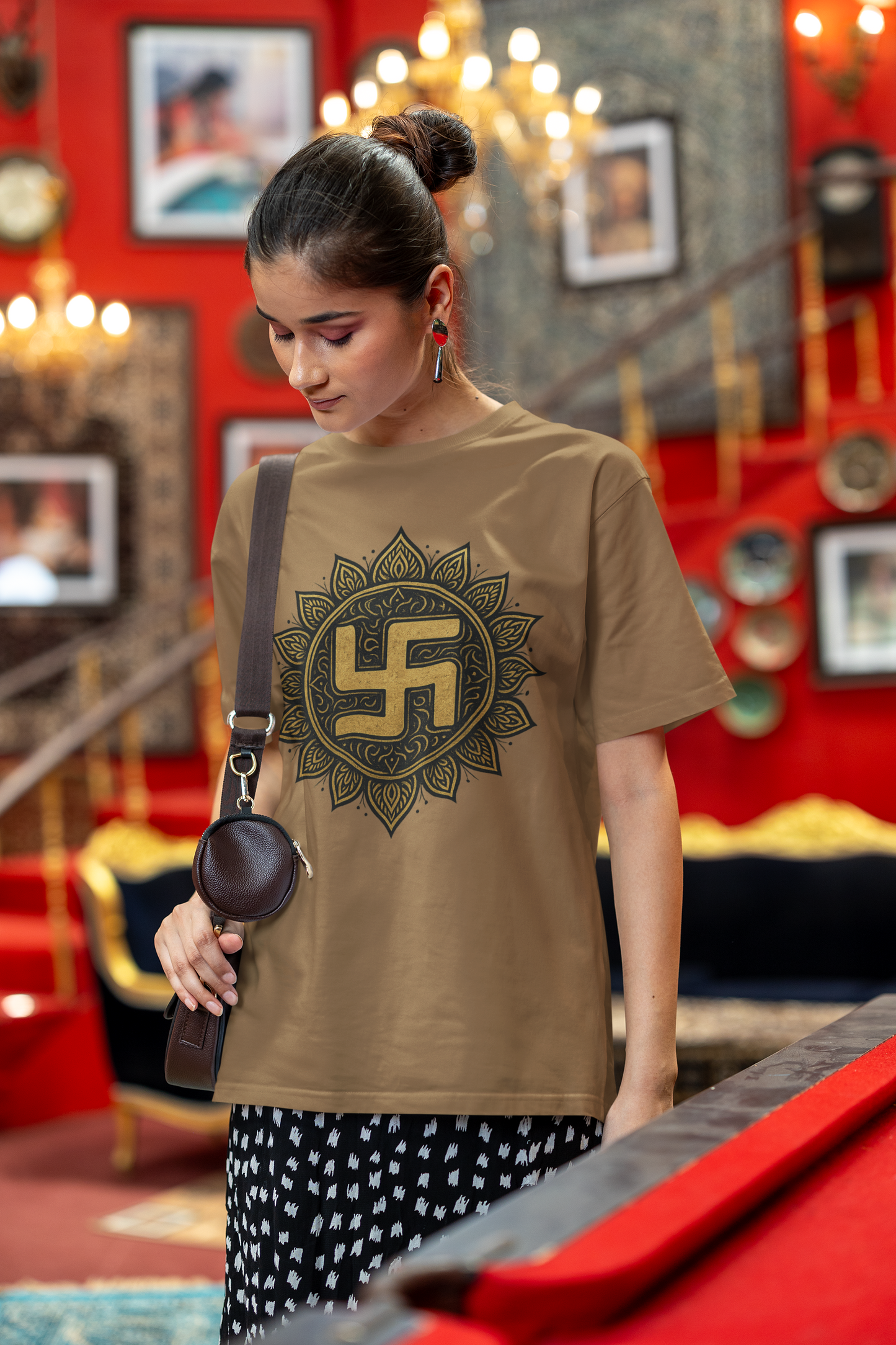 Swastik Mandala T-Shirt – Sacred Symbol Streetwear