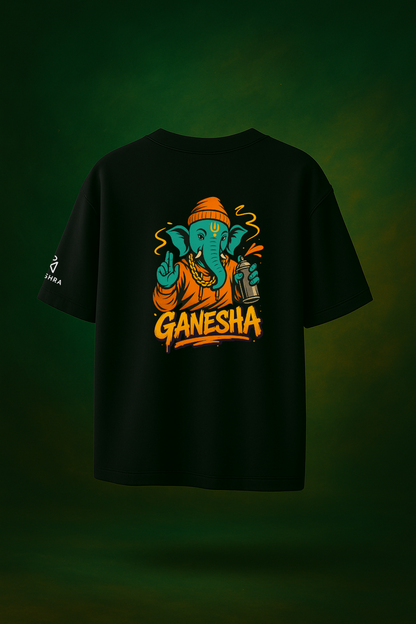 Street Ganesha Tee — Graffiti Edition