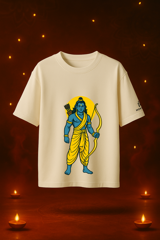 Ram Bhakti Flame Tee – Diwali Edition | Oversized Fit