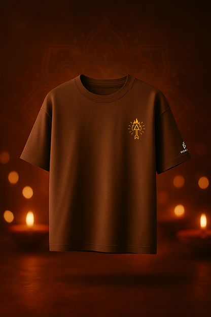 Diwali Diya Glow Oversized T-Shirt – Limited Festive Drop