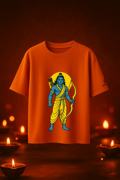 Ram Bhakti Flame Tee – Diwali Edition | Oversized Fit