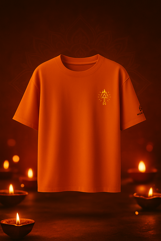 Diwali Diya Glow Oversized T-Shirt – Limited Festive Drop