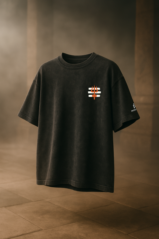 Trishul x Tripund Unisex Oversized T-Shirt – Sacred Symbol Streetwear