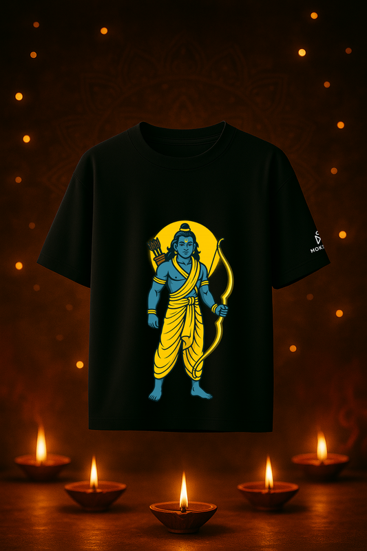 Ram Bhakti Flame Tee – Diwali Edition | Oversized Fit