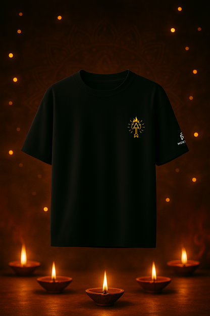 Diwali Diya Glow Oversized T-Shirt – Limited Festive Drop