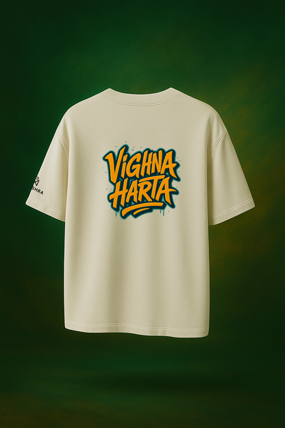 Vighnaharta Tee — Off White & Black Edition