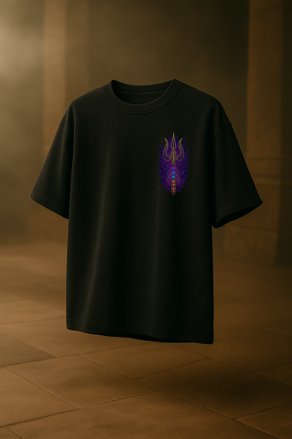 Trishul Awakening Tee – Chakra Flame Edition